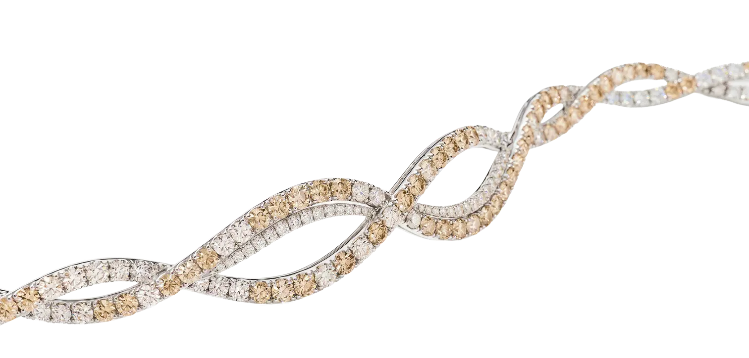 Twisted diamond bracelet